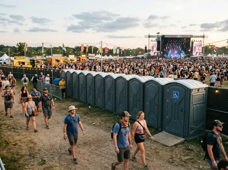 music-festival-sanitation-stat-003 — on-site job work, Dumpster & Portable Bathrooms Rental in United States