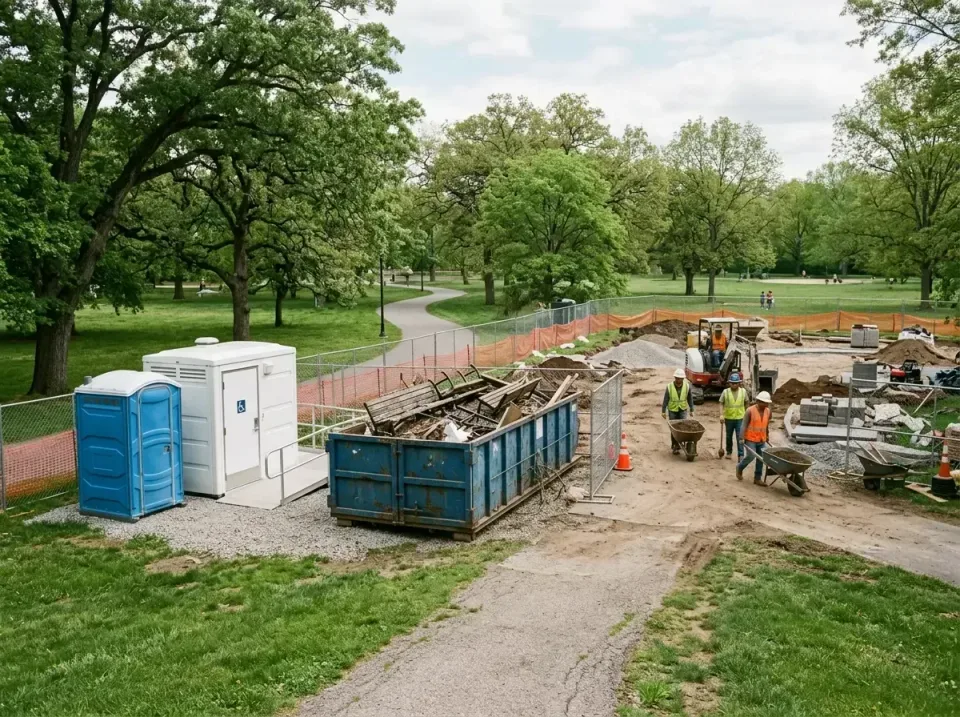 public-park-renovation-project-006 — project overview, Dumpster & Portable Bathrooms Rental in United States