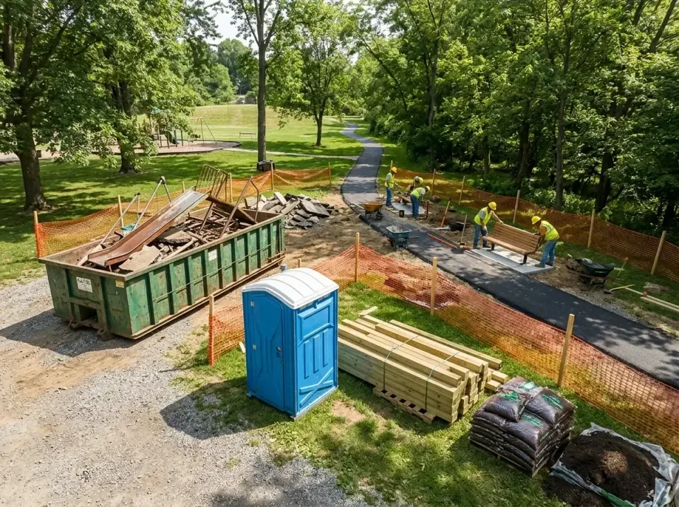 public-park-renovation-project-010 — recent job completion, Dumpster & Portable Bathrooms Rental in United States